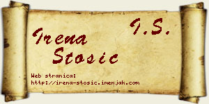 Irena Stošić vizit kartica